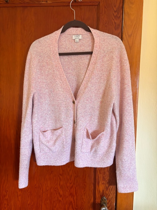J. Crew Sweaters - J. Crew Light Pink V-Neck Pocket Cardigan